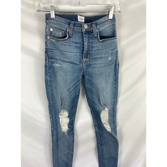 Hudson Jeans Barbara High Waist Ankle Super Skinny Distressed Jean 25 - Picture 2 of 5